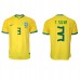 Cheap Brazil Thiago Silva #3 Home Football Shirt World Cup 2022 Short Sleeve